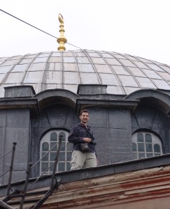 At the main dome of Hagia Sophia church in Istanbul, 2012